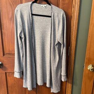 Maurices Light Gray Open Front Cardigan